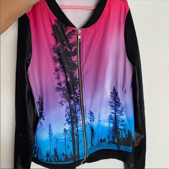 BLACKMILK Aurora-Skye Pink GF Bomber jacket, limited collection, Sz S - Picture 8 of 8